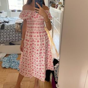 Hill House Home pink and white mermaid print nap dress size XS